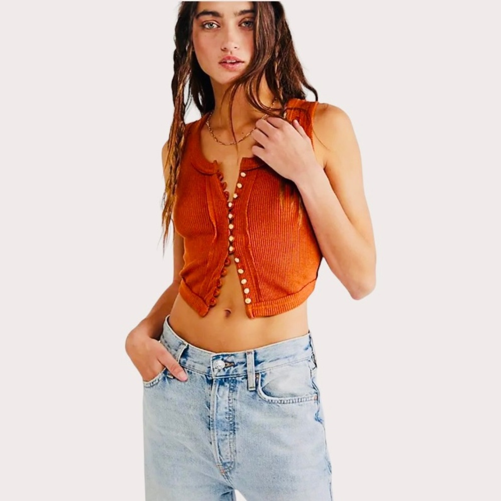 NWOT Free People Cropped Tank Top